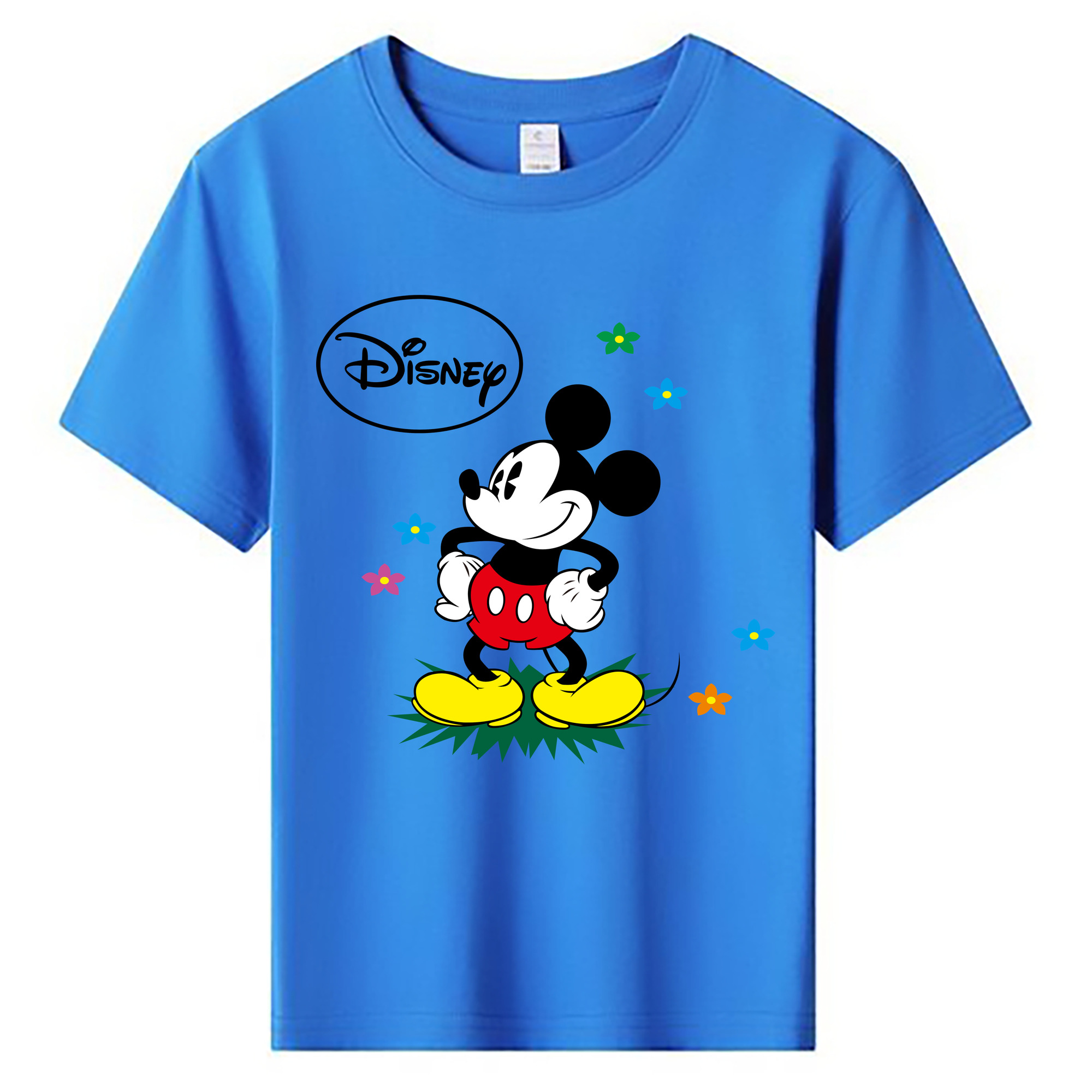 ミッキーマウス Mickey Mouse 綿100％キッズTシャツ（フロントプリント）